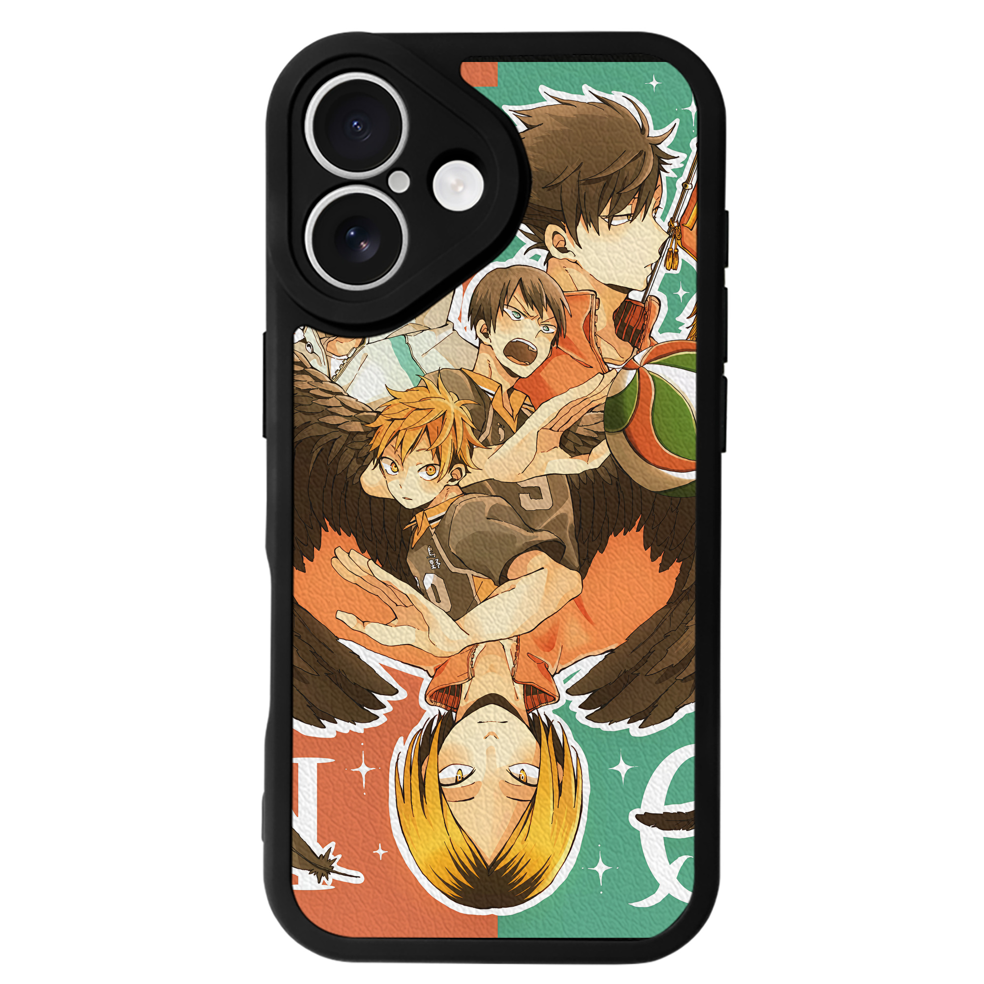 （画像用） ハイキュー!! Haikyu!! 【iPhone 16シリーズ対応】シリコンスマホケース（レザー調） 材質：シリコン